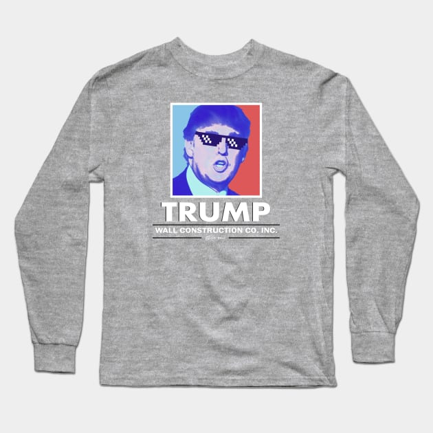 Trump Wall Construction Company Vintage Long Sleeve T-Shirt by ericb